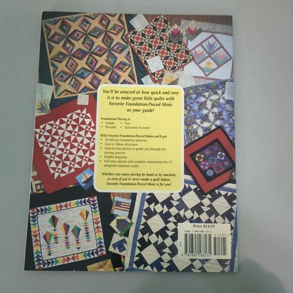 Favorite Foundation-Pieced Minis by Miniature Quilts Editors Staff (1997, Trade - Picture 2 of 2